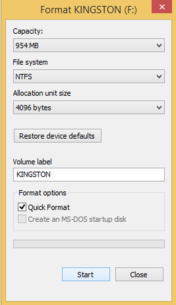 Drive format