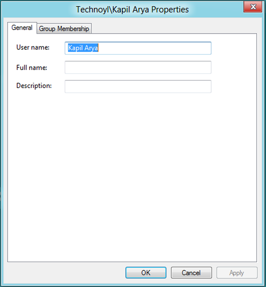 Change username