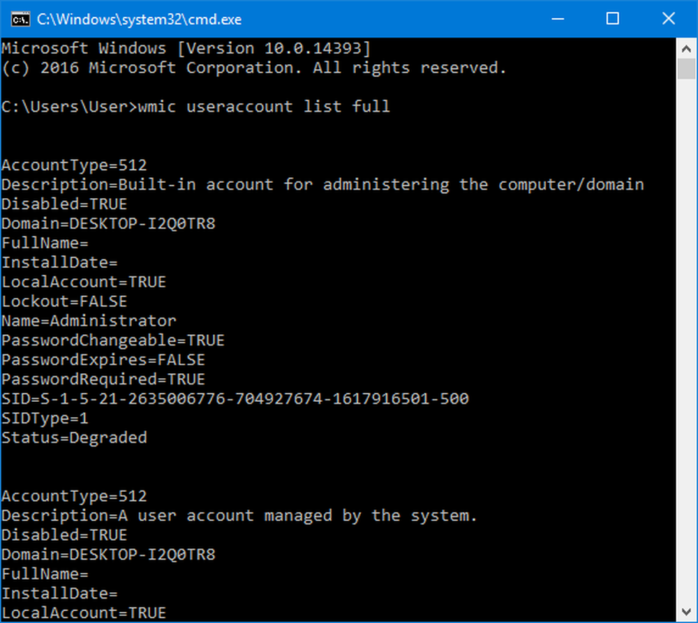 Список пользователей windows