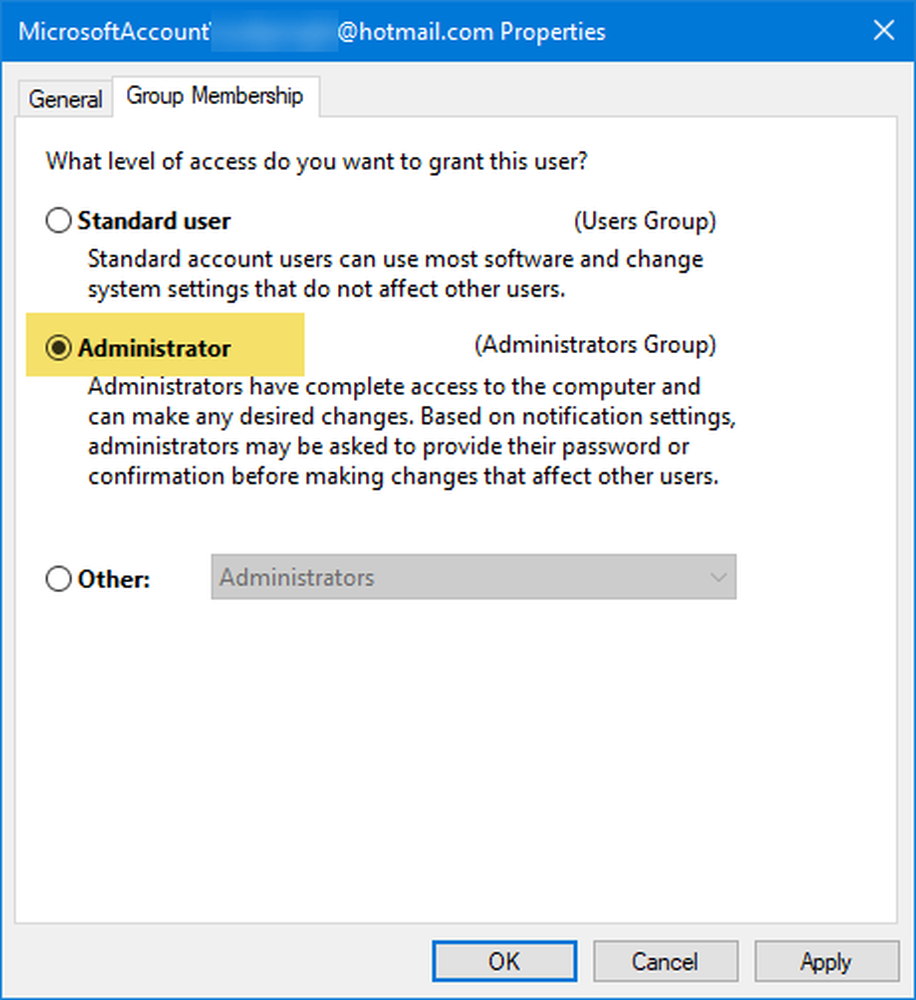 You are not an administrator. You are not an administrator