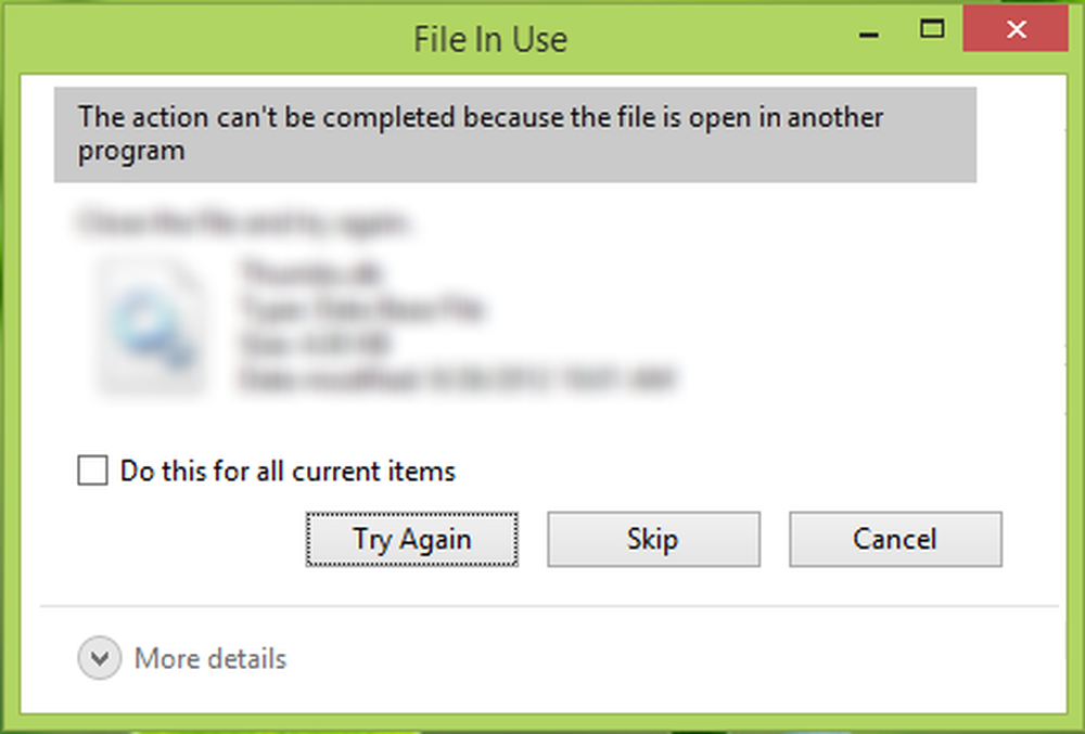 Download files because. File is open in another program. Can not delete the file because it is opened in another program. The Action is cant be completed.