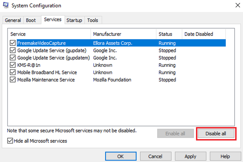 The system configuration has changed. The system configuration has changed
