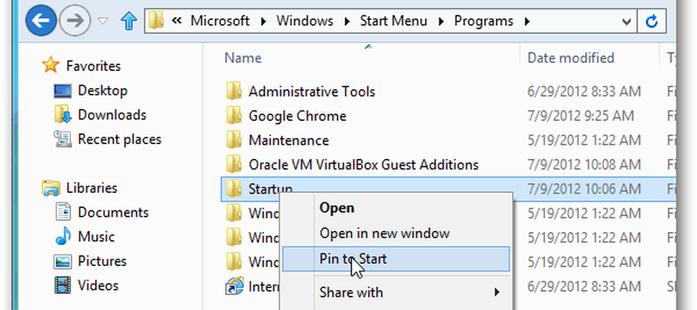 Modify user. Windows Startup folder.
