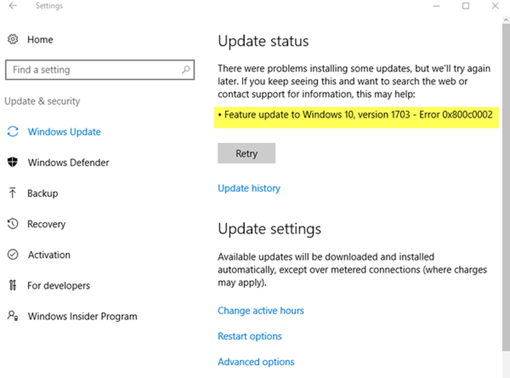 Windows security update error. Windows security update error