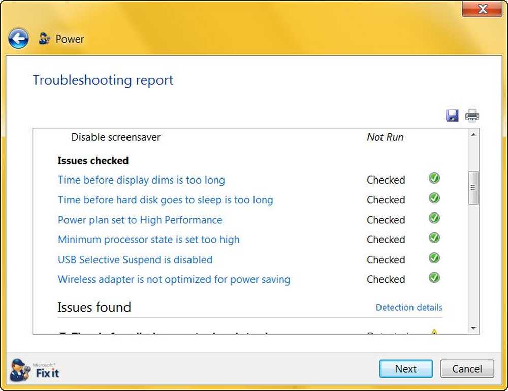 Report enable. Troubleshooter.