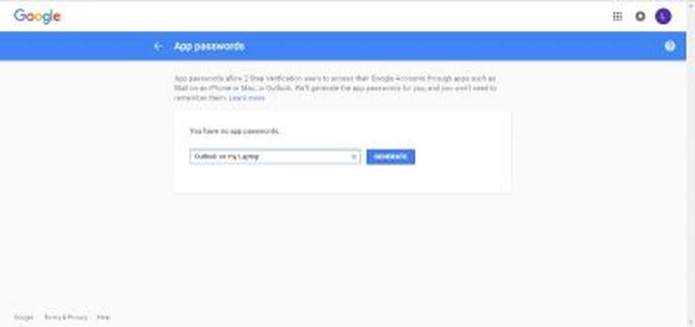 Application passwords