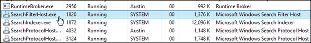 Microsoft windows search filter host
