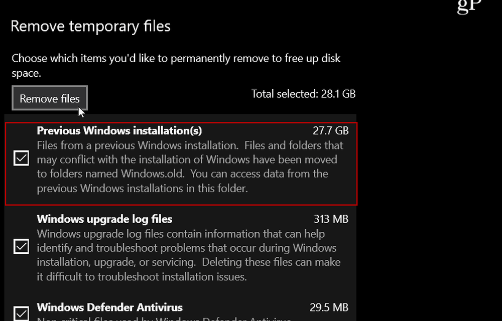 Upgrade log